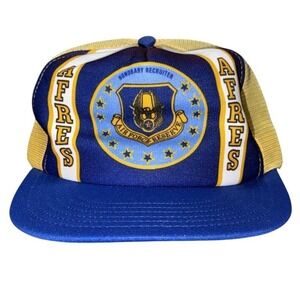 Vintage USA Pro-Line Trucker Hat Mens OSFA Blue Yellow Air Force Reserve AFRES